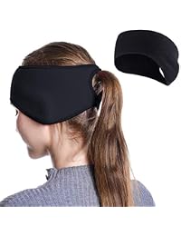 TALONITE Womens Ponytail Headband - Fleece Ear Warmer (1 Pack/ 2 Pack/ 3 Pack) - Pefer for Winter Outdoor Sports Running