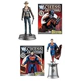 DC Chess Collector Figure #32 The Question White Pawn & #33 Justice League Superman White King