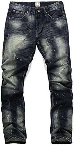 TongFei Men's Destroyed Hole Straight Robin Loose Frayed Denim True Harem Jeans?