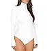 Sumtory Women High Neck Top Bodysuit Long Sleeve Bodycon Romper Solid Thong Leotard