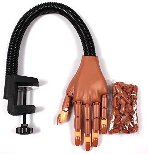 Fake Nail hand Trainers Practice Hand - Nail Display Manicure Supply - Flexible Movable False Fake Hands for Nail Manicure-Best Manicure DIY Print Practice Tool