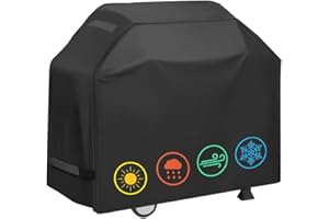 YOTOM Grill Cover, Waterproof BBQ Grill Cover, 58 inch Rip-Proof and Anti-UV Barbecue Gas Grill Cover Compatible for Weber Char-Broil Nexgrill Grills and More