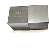 Magnesium Cube 38.1mm (1.5 Inch) &ndash; High-Purity 99.9% Lightweight Metal Density Block with Right-Angled Edges for STEM Education &amp; Collectors