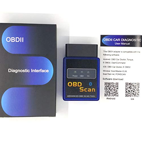 Qewmsg Car Auto Diagnostic Scanner ELM327 Mini V2.1 Vgate OBD OBD2 Scan ELM 327 Bluetooth Works for Android/for Symbian/for Windows