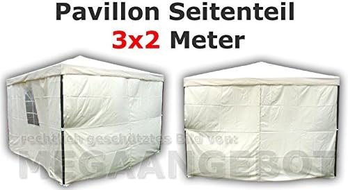 CTZ White side panels for pavilion, 1x with Window and 1x without Window, for Heavy Duty Pop Up Gazebo Marquee Party Tent 3 x 2m (WxH) white sides.
