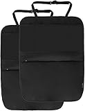 AmazonBasics Waterproof Car Seat Protector, Kick Mat and Back Seat Storage Organizer, 3 pockets, iPad Tablet Holder