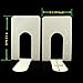 HAODE FASHION 1Kilogram Eggshell White Book Ends Heavy Duty,Tall Bookends Shelves 9 1/2 Inch Heavy Books.Large Steel Metal Book Holders Stoppers, Closet Organizer School Dorm Room Supplies Home.1 Pair