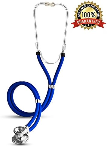 Stethoscope, Bojing Master Cardiology Stethoscope With Dual Head, Multifunctional Type, Adjustable Stethoscope - Royal Blue
