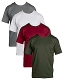 Fruit Of The Loom Men's Pocket Crew Neck T-Shirt, Assorted, X-Large (Pack Of 4)