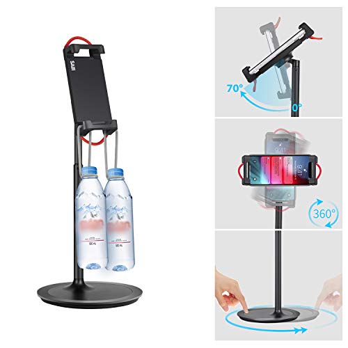image for Tablet Ipad Stand Holder, SAIJI Adjustable Phone Stand, 360 Degree Rot