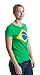 BRAZIL NATIONAL FLAG Ladies' T-shirt / Bandeira do Brasil, Brazilian-Green,Ladies-Medium