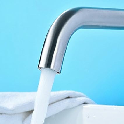 Aqimm Waterfall Spout Commercial Kitchen Sink Faucet Hidden Hot
