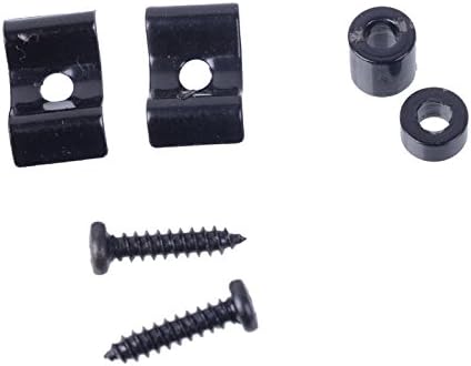 String Tree Guide Retainer Body Custom Black for Fender Strat Tele Replacement Guitar Parts Pack Of 2 Set,MusicOne