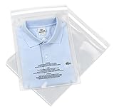 Spartan Industrial || 100 Count - 12" X 18" Self Seal Clear Poly Bags with Suffocation Warning for Packaging, Clothes & FBA (More Sizes Available) - Permanent Adhesive
