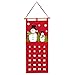 C&F Home Snowmen with Pockets Scarf Trees Christmas Xmas Holiday Seasonal Handcrafted Advent Countdown Calendar Red