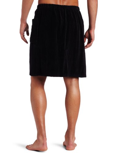 Majestic International Men's Basic Terry Velour Wrap, Black, One Size