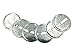 Galvanized Metal Coin Slot Bank Lid Insert for Mason, Ball, Canning Jars (6pack, Regular Mouth)