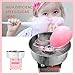 Nurxiovo 21 Inch Commercial Cotton Candy Machine Electric Countertop Cotton Candy Floss Maker Pink with Drawer Stainless Steel for Various Parties