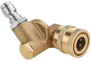 JUVHOT 180° Adjustable High Pressure Washer Wand Attachment, 5-Position Brass Quick Connect Nozzle, Cleaning Wand Accessory for Car Radiator, AC Coil, Gutter, Tight Spaces