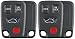 KeylessOption Keyless Entry Remote Case Shell Button Pad Outer Cover For HYQ1512J (Pack of 2)