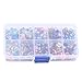 Crystal Beads Sets Mixed Glass Bead for Jewelry Making Loose Beads in Bulk with Box (Type 1)
