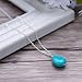 Asooll Boho Turquoise Necklace Bar Layer Necklace Silver Blue Beaded Water Drop Necklace Chain Beach Jewelry for Women and Girls