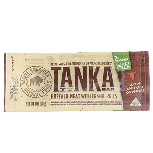 Bison Pemmican Meat Bars with Buffalo & Cranberries by Tanka, Gluten Free, Beef Jerky Alternative, Slow Smoked Original, 1 Oz, Pack of 12 - Thumbnail 3