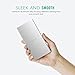 [Built-in Lightning Cable] MoKo 6000mAh Power Bank, Ultra Compact External Battery Charger with Apple MFi Certified Lightning, iPhone X/8/8 Plus, Samsung Galaxy S9/S9+/S8/Note 8, ipad Pro 10.5, SILVER