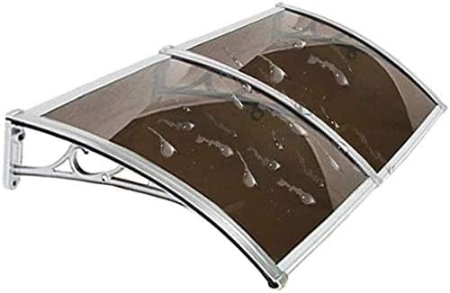 屋根庇 ひさし雨よけ 透明な窓の雨のカバーの屋根ふき張りの前扉のためのキャノピー2 5mm Pcシートポーチシェードオーニングシェルタールーフプロテクターカバー オーニング Color Brown Size 80cmx160cm Svietimocentras Lt