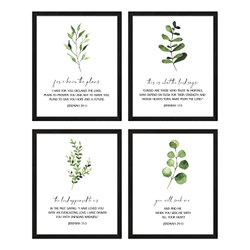 Jeremiah Bible Verse Wall Art, Jeremiah Poster Set, Christian Home