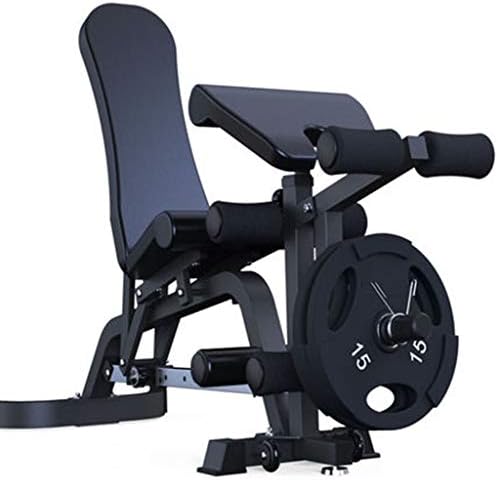 屋内運動のためにバーベル多機能ベンチホームジムウェイトベンチワークアウトベンチフィットネスベンチで調整プロフェッショナルダンベルベンチ Color Black Package Bench Barbell Olmed Med Br