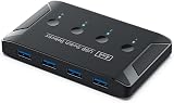 Gathukila USB 3.0 KVM Switch 4 In 4 Out Ext Cable Keyboard Mouse Printer U Disk view 3