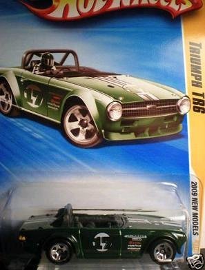Hot Wheels 2009 New Models Triumph TR6 GREEN # 33/42, 1:64 Scale.