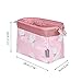 Makeup Bag/Travel Cosmetic Bags/Brush Pouch Toiletry Kit Fashion Women Jewelry Organizer with Zipper Portable Cube Purse (Alpaca Pink)