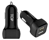 TopG Apple Certified - Lifetime Warranty - 4.4A / 22W Dual-Port USB Car Charger -Portable Travel Charger Rapid Car Charger For Samsung Galaxy S5;The All New HTC One M8 M7 M4, Mini 2; iPhone 5S 5 5C 4S 6, iPad Air 4 3 2, iPad Mini 1 2 Retina, iPad touch, iPod Nano; Samsung Galaxy S4, S3, S2, Note 4 3, 2, Tab S 4, 3, 2 7.0 8.0 10.1;LG Optimus G3 G2, Flex,G2 Mini,G Pro 2,G Pad 7.0 8.0 8.3 10.1; Google Nexus 5 4 7 8 FHD 2;Other Android Smartphone/Tablets (Black)