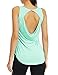 BALEAF Women's Soft Lightweight Cowl Back Workout Yoga Sleeveless Shirts Mint Green Size M