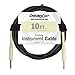 ChromaCast Vanilla Cream 10-Feet Pro Series Instrument Cable, Straight, 1/4 Inch (6.35mm) 3-pin XLR, 1 Count (Pack of 1) (CC-PSCBLSS-10VC)