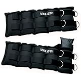 Valeo Ankle Wrist Exercise Weights (1 Pair) with Adjustable Straps and Soft Padding for Comfort - 10lb (5lb Each)