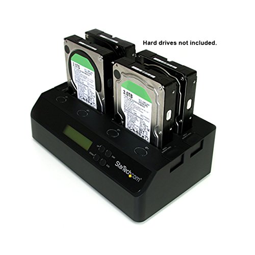 StarTech.com 4 Bay USB 3.0 eSATA to SATA Standalone 1:3 HDD Hard Drive Duplicator Dock
