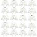 20 PCS 8 Inch Cheer Hair Bows Large Cheerleading Big Hair Bows with Ponytail Holder Hand-made Grosgrain Ribbon Hair Accessories for Teen Girls ((Pure White))