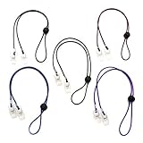 AQUEENLY 5 Pieces Adjustable Bib Holder Clips Flexible Bib Clips for Napkin, 5 Colors