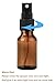 15ml (0.5oz) Empty Glass Spray Bottles (12 pack) - Refillable Containers with Black Fine Mist Sprayer for Misting Aromatherapy, Essential Oils, Cleaning, Room Sprays (Amber) by THETIS Homes