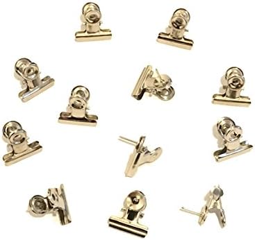 Metal Push Pin with Clip - Stick Polaroid Photos, Papers & More on Bulletin Boards Without Leaving a Hole. Ideal for Offices and Home (Silver) - Pack of 12
