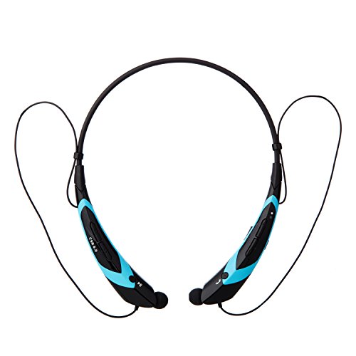 YINENN 760 Bluetooth Headphones Wireless Headsets With Sports Neckband And Microphone-Black&Blue