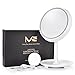 MelodySusie 2-in-1 Lighted Makeup Mirror Table Lamp, Touch Control LED, 180 Degrees of Angle Adjustment, Dual Power Supply, with Detachable 5X Magnifying Spot Mirror
