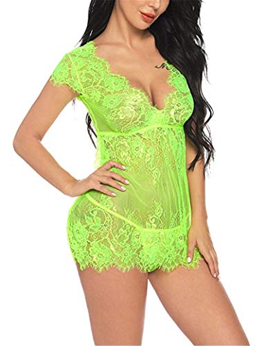 Babydoll-Lingerie-Sexy-Erotico-Pizzo-Donna-con-Lace-Reggiseno-per-La-Notte-di-Nozze-Vacanze-in-Luna-di-Miele-Viaggio-sexy-lingerie