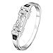 bayite Metal Bands Compatible Fitbit Flex 2 Accessories Stainless Steel Bangle Bracelet Jewelry with Rhinestones Small 5.5''-6.3'' Silver
