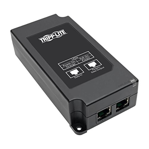 Tripp Lite Gigabit PoE+ Midspan Active Injector - IEEE 802.3at / 802.3af, 30W, 1 Port, Power Over Ethernet (NPOE-30W-1G)