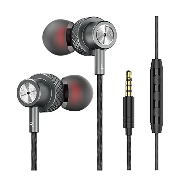 Earphones-JKSWT-Wired-Earbuds-with-Built-in-Microphone-and-Noise-Reduction-Function-In-Ear-Headphones-with-35mm-Headphone-Port-Device-Compatibility JKSWT Earphones, Wired Earbuds with Microphone and Volume Control, High Definition,Powerful Bass Sound, In-Ear…