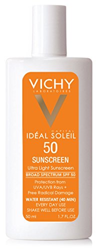 Vichy Idéal Capital Soleil SPF 50 Ultra-Light Face Sunscreen with Antioxidants and Vitamin E, 1.7 Fl. Oz.